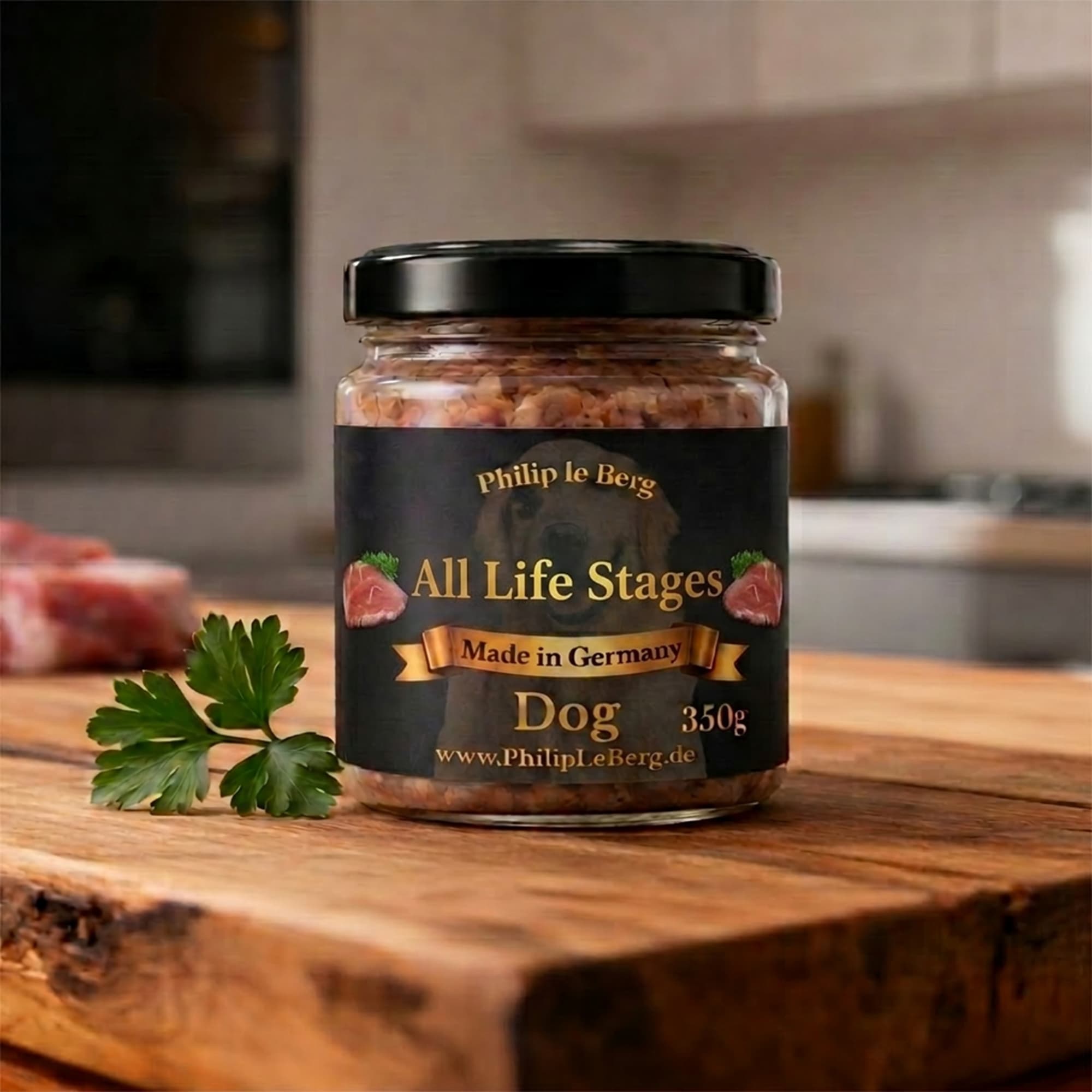 Philip le Berg Hundefutter All Life Stages Huhn & Rind 98% Fleisch Alleinfutter Complete 350g Nassfutter